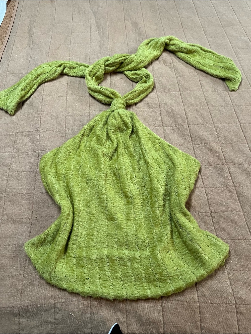 Fashion Nova Lime Green Halter Crop Top